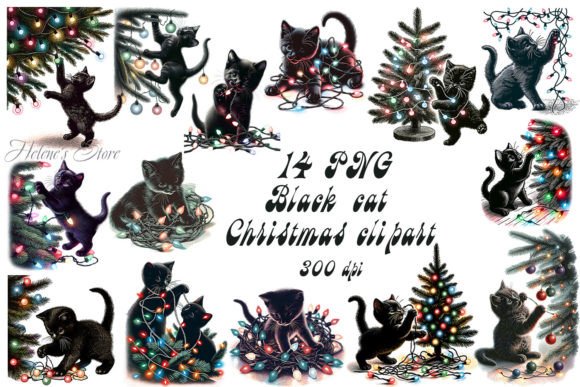 Black Cat and Christmas Tree Clipart PNG: A Practical Review for Illustrations