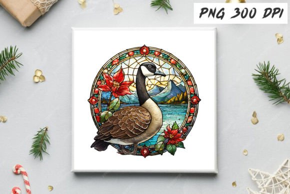 Canada Goose Christmas PNG Stained Glass Review