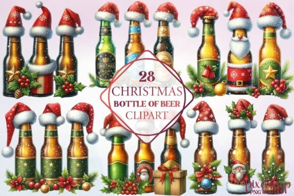 Christmas Bottles of Beer Clipart Review