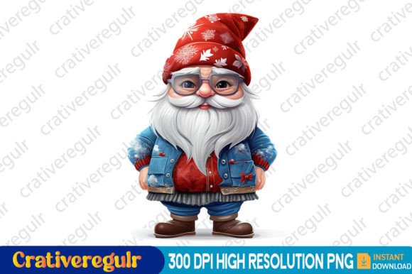 Christmas Gnome Steal Clipart Review for Illustrations