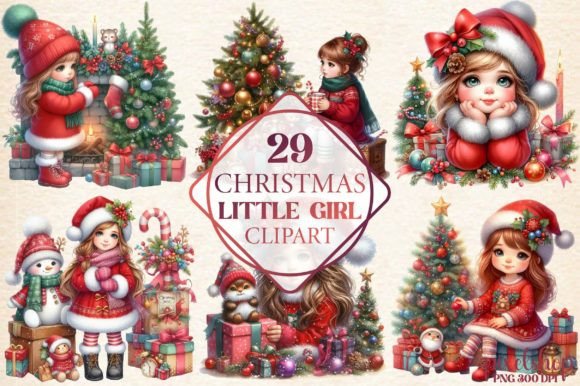 Christmas Little Girl Clipart Review