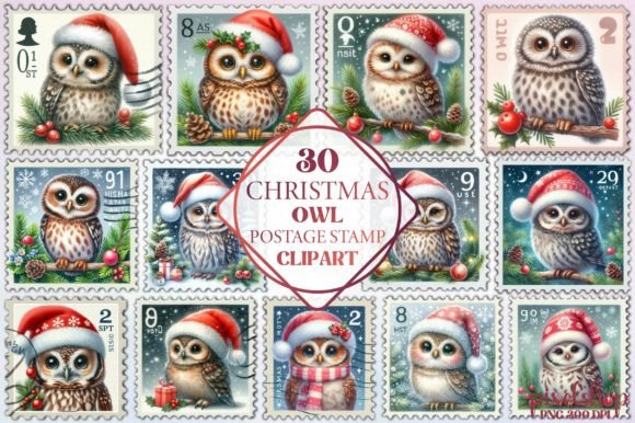 Christmas Owl Postage Stamp Clipart: A Practical Review for Illustrations and Digital Sellers