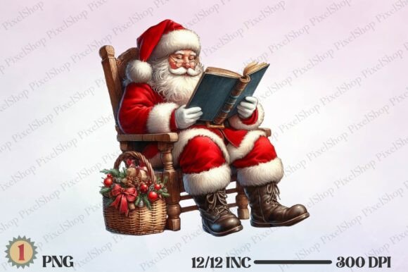 Christmas Santa Reading Book Freebies