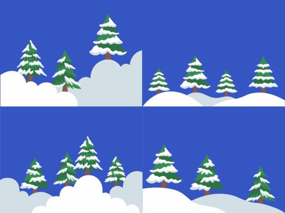 Christmas Tree Snow Background Review for Illustrations