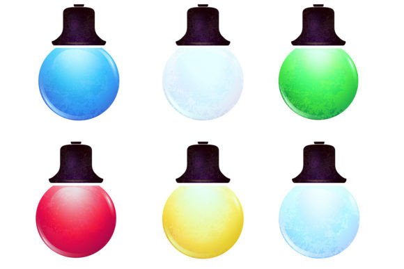 Garland Light Bulb.Christmas Lights. Review for Illustrations