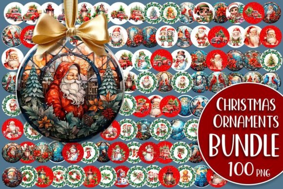 Mega Christmas Sublimation Ornament PNG