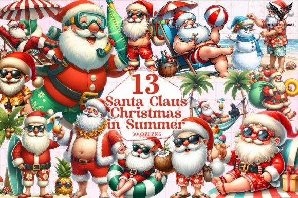 Santa Claus Christmas in Summer Clipart: A Review for Illustrations