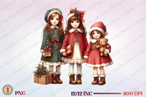 Vintage Christmas Children: A Designer’s Review of Freebies for Seasonal Projects