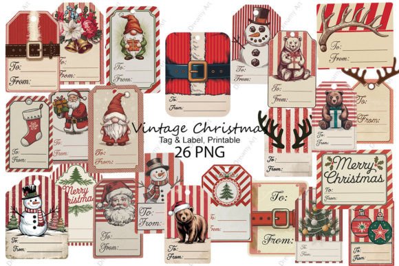 Vintage Christmas Tag Label, Printable: A Designer’s Real-World Review